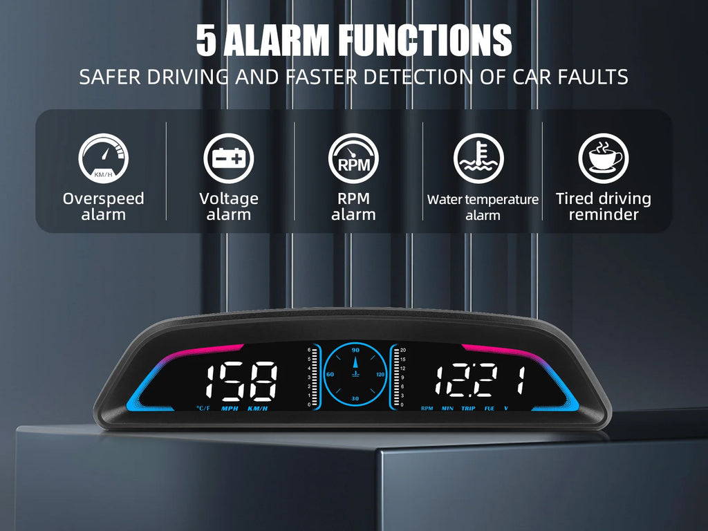 Proyector HUD B3 OBD2 | Velocímetro Inteligente para Auto