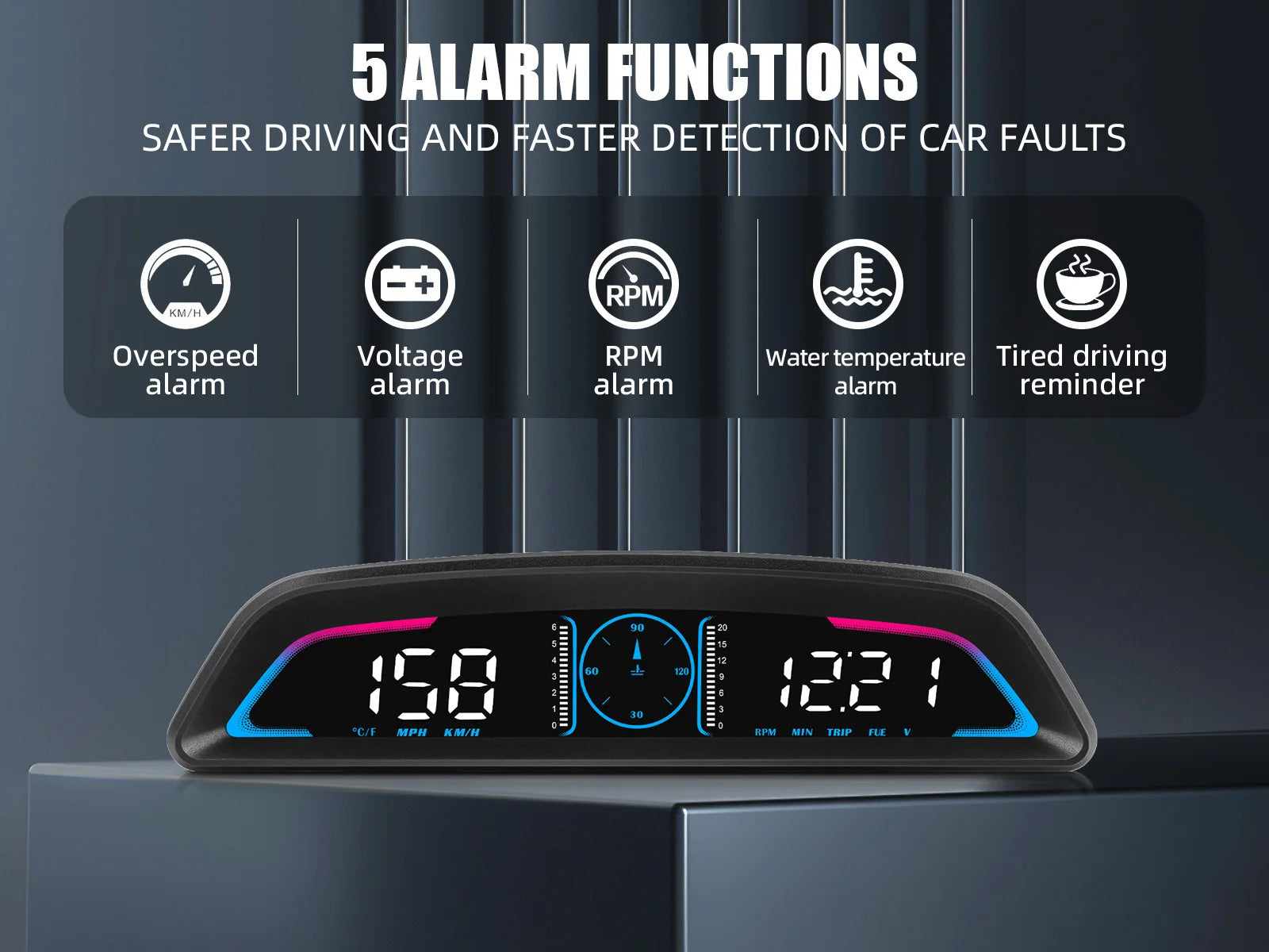 Proyector HUD B3 OBD2 | Velocímetro Inteligente para Auto