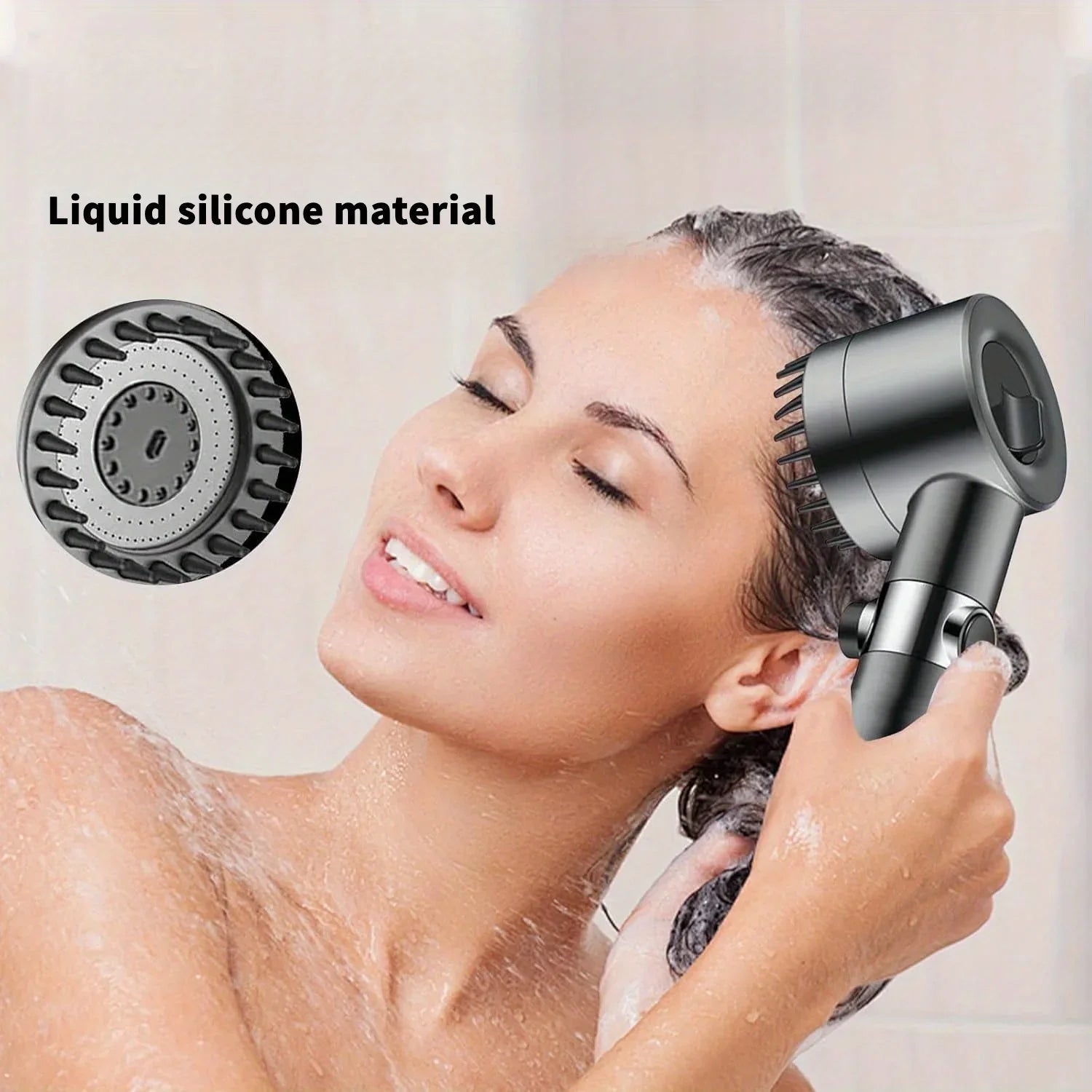 Cabezal de Ducha Spa Mineral Acero Inoxidable | Filtro Purificador | 5 Filtros