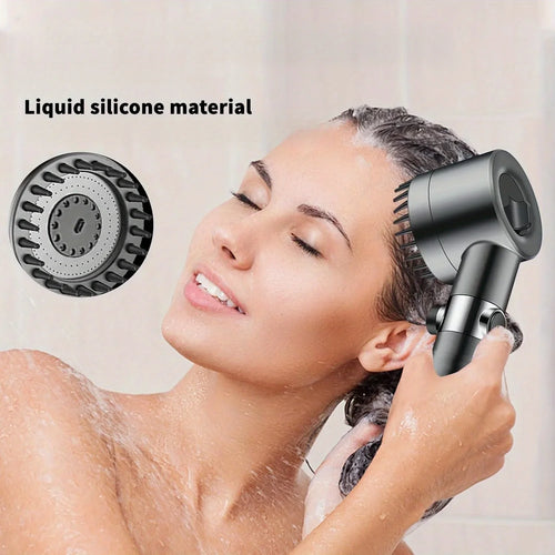 Cabezal de Ducha Spa Mineral Acero Inoxidable | Filtro Purificador | 5 Filtros