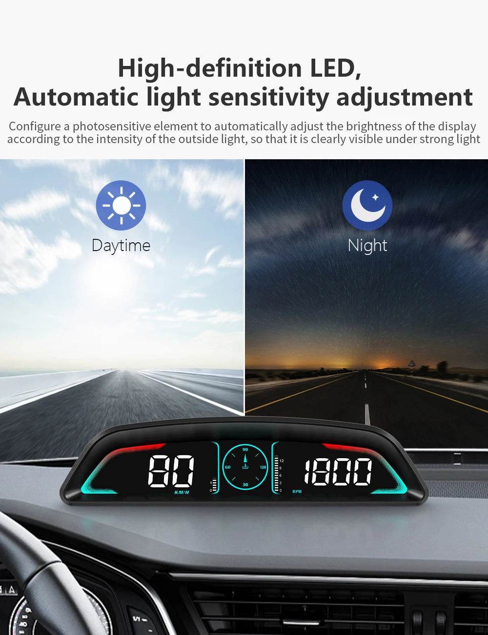 Proyector HUD B3 OBD2 | Velocímetro Inteligente para Auto