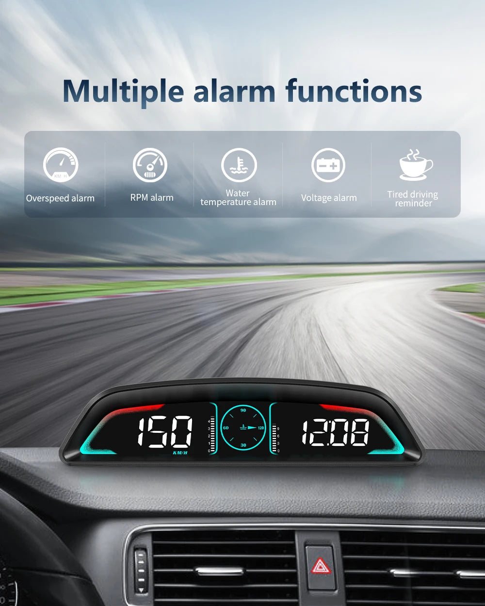 Proyector HUD B3 OBD2 | Velocímetro Inteligente para Auto